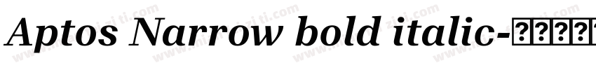 Aptos Narrow bold italic字体转换
